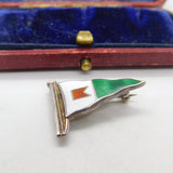 Sterling Silver & Enamel Sailing Flag Brooch 1992 Vintage Birmingham