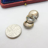 Sterling Silver Three Disc Drop Charm Pendant Vintage c1970