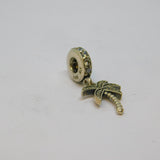 Sterling Silver PANDORA Crystal Set Palm Tree Charm Bead Vintage c2000
