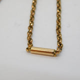 Victorian Gold Plated Floral Locket Pendant Necklace Antique c1880s