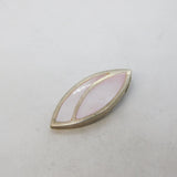 Sterling Silver Mother of Pearl Pink Charm Pendant Vintage c1970s