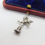 Sterling Silver Winged Eros Charm Pendant Vintage c1970
