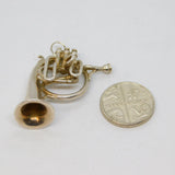 Sterling Silver French Horn Instrument Charm Pendant Vintage c1970s