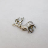 Sterling Silver Stag Deer Charm Pendant Vintage c1970