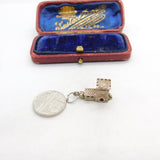 Sterling Silver Opening Couple in the Church Charm Pendant Vintage c1970