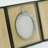 Arts & Crafts Boxed Planished Sterling Silver Oval Frame Antique 1906 London