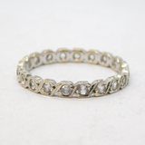 Art Deco 9ct White Gold & Spinel Set Eternity Ring Antique c1930s