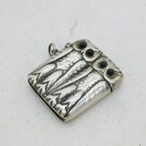 French 19th Century Sterling Silver Owl Form Novelty Vesta Case Antique