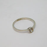 Sterling Silver Paste Solitaire Band Ring Vintage c1970 Size M 1/2