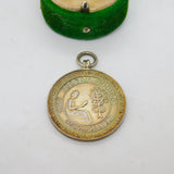 Sterling Silver Gilt Poetry Society Fob Medal Antique 1947 Birmingham