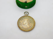 Sterling Silver Gilt Poetry Society Fob Medal Antique 1947 Birmingham