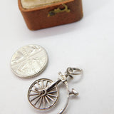 Sterling Silver Nuvo Pennyfarthing Bicycle Charm Pendant Vintage c1970