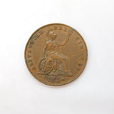 King George IV Copper Half Penny Coin Antique 1827 Fine Condition