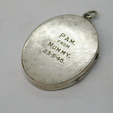 Victorian Silver Plated Aesthetic Movement Sweetheart Locket Antique c1890
