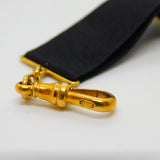 Victorian 9ct Yellow Gold Short Buckle Form Mourning Bracelet Antique c1880