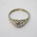 Sterling Silver & Spinel Set Solitaire Ring Vintage 1976 Birmingham