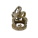 Sterling Silver Royal Crown Charm Pendant Vintage c1970