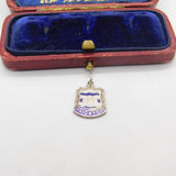 Sterling Silver and Coloured Enamel Travel Shield 'Paignton' Charm Vintage c1970