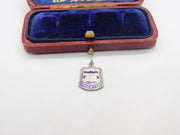 Sterling Silver and Coloured Enamel Travel Shield 'Paignton' Charm Vintage c1970