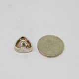 Sterling Silver Paste Set Modernist Small Charm Pendant Vintage c1970