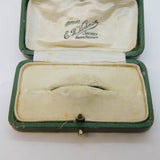 Art Deco Green Tooled Leather Jewellery Brooch Box Antique c1920s
