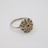 Sterling Silver Marcasite Art Deco Style Ring Antique c1930 Size S 1/2