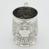 George III Sterling Silver Floral Pattern Christening Mug Antique 1766 London