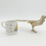 Spanish Sterling Silver Golden Pheasant Figurine Ornament Antique c1920s