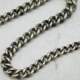 Victorian Sterling Silver Graduating Watch Chain & Plated Pocket Watch Antique
