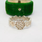 Studio Jewellery Sterling Silver Ciruclar Panel Dress Ring Vintage c1970