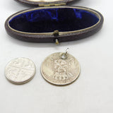 Authentic Belgian 1 Franc Coin Charm Pendant 1866
