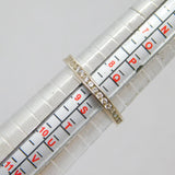 Sterling Silver Channel Set White Topaz Eternity Band Ring Modern c1990 Size R