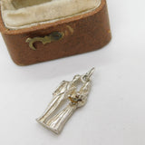 Sterling Silver Wedding Couple Charm Pendant Vintage c1970