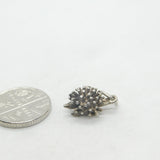 Sterling Silver Prickly Hedgehog Charm Pendant Vintage c1970