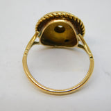 Boxed Victorian 15ct Gold & Diamond Set Starburst Dress Ring Antique c1890s