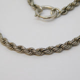 Sterling Silver Cable Link Chain Necklace Vintage c1970