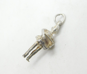 Sterling Silver Fruit Seller Lady Charm Vintage c1970