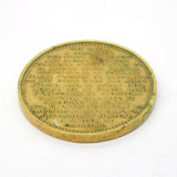 19th Century Belgian Bronze Antoine Van Dyck Medallion Antique c1850