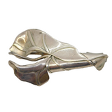 Art Nouveau Style Sterling Silver Floral Dress Brooch Vintage 1981 London