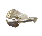 Art Nouveau Style Sterling Silver Floral Dress Brooch Vintage 1981 London