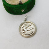 Sterling Silver Aquarius Zodiac Charm Pendant Vintage c1970