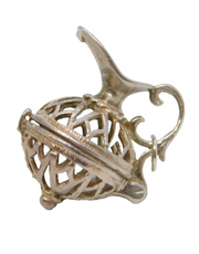 Sterling Silver Opening Wine Ewer Jug Charm Pendant Vintage c1970s