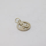 Sterling Silver Celtic Pattern Round Charm Pendant Vintage c1970