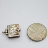 Sterling Silver Nuvo Holy Bible Charm Pendant Vintage c1970