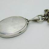 Victorian Aesthetic Gold & Silver Floral Pattern Locket Collar Necklace Antique