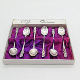 New Zealand Rodd Silver Plated Tiki Terminal Teaspoons Vintage c1970s
