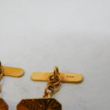 Art Deco Pair of 9ct Yellow Gold Child's Cufflinks Antique 1937 Birmingham