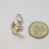Sterling Silver Tinkerbell Style Fairy Charm Pendant Vintage c1970