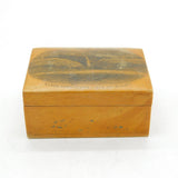 Victorian Mauchline Ware Black Gang Chine, Isle of Wight Trinket Box Antique