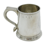 George I Britannia Silver Heraldic Christening Mug Tankard Antique 1717 London